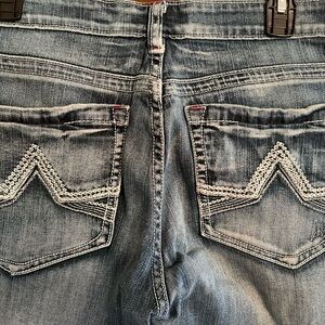 INC International Concepts Blue Relaxed Jeans with Distressed Look